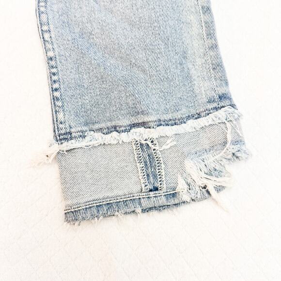 McGuire Vintage Slim Light Wash Frayed Hen Denim Jeans Size 25 - Picture 5 of 9